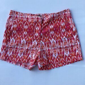 Willi Smith Women's Size 10 Orange Geometric Print‎ Chino Shorts
